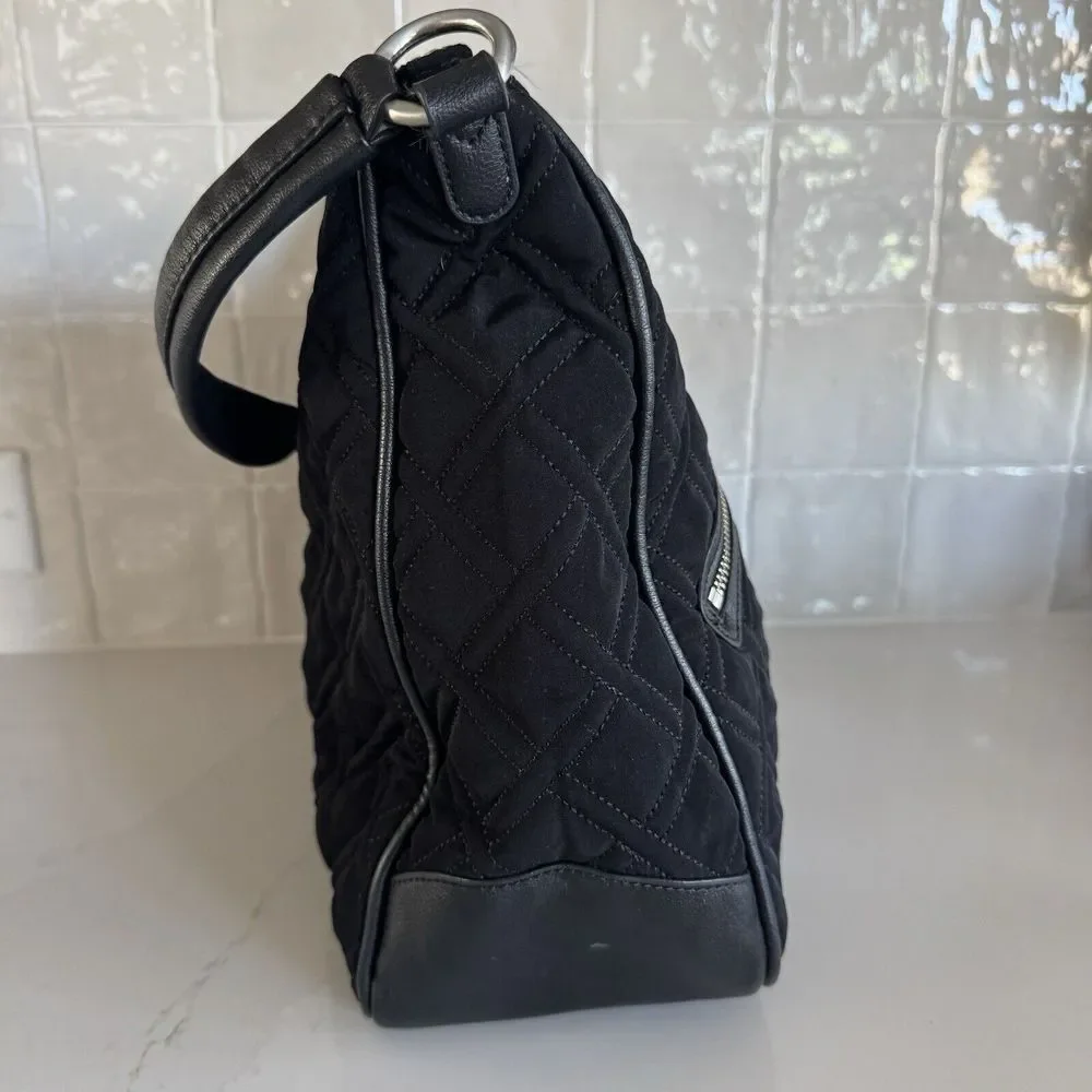 Vera Bradley Vivian Hobo Bag‎ Quilted Black Purse